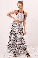 Female Black Cross Tied Side Baggy Pants