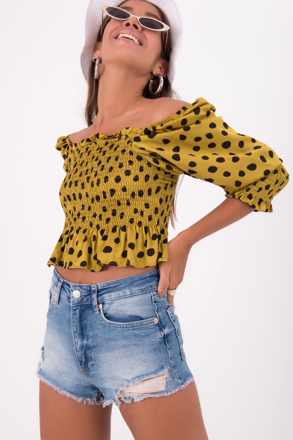 Bayan Mavi Beş Cep Mini Denim Şort