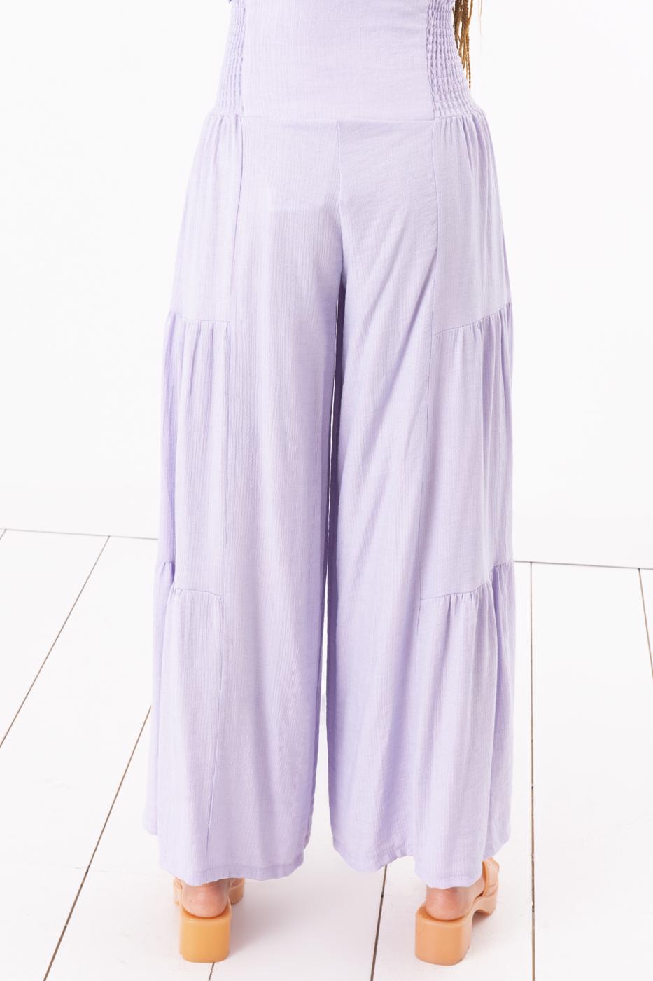 Female Lila Wide Leg Pants with Button