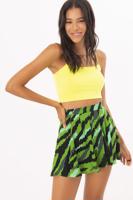 Female Green Elastic Waist Band Short