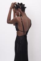 Bayan Siyah Tek Omuz Dekolteli Yırtmaç Detaylı Mini Elbise