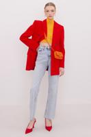 Female Blue High Waisted Denim Pants