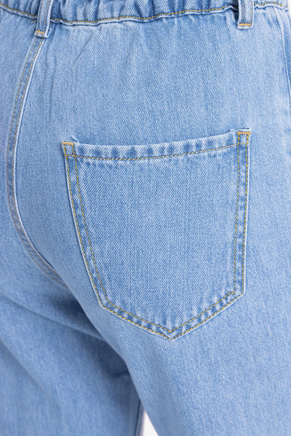 Bayan Mavi Baggy Denim Pantolon