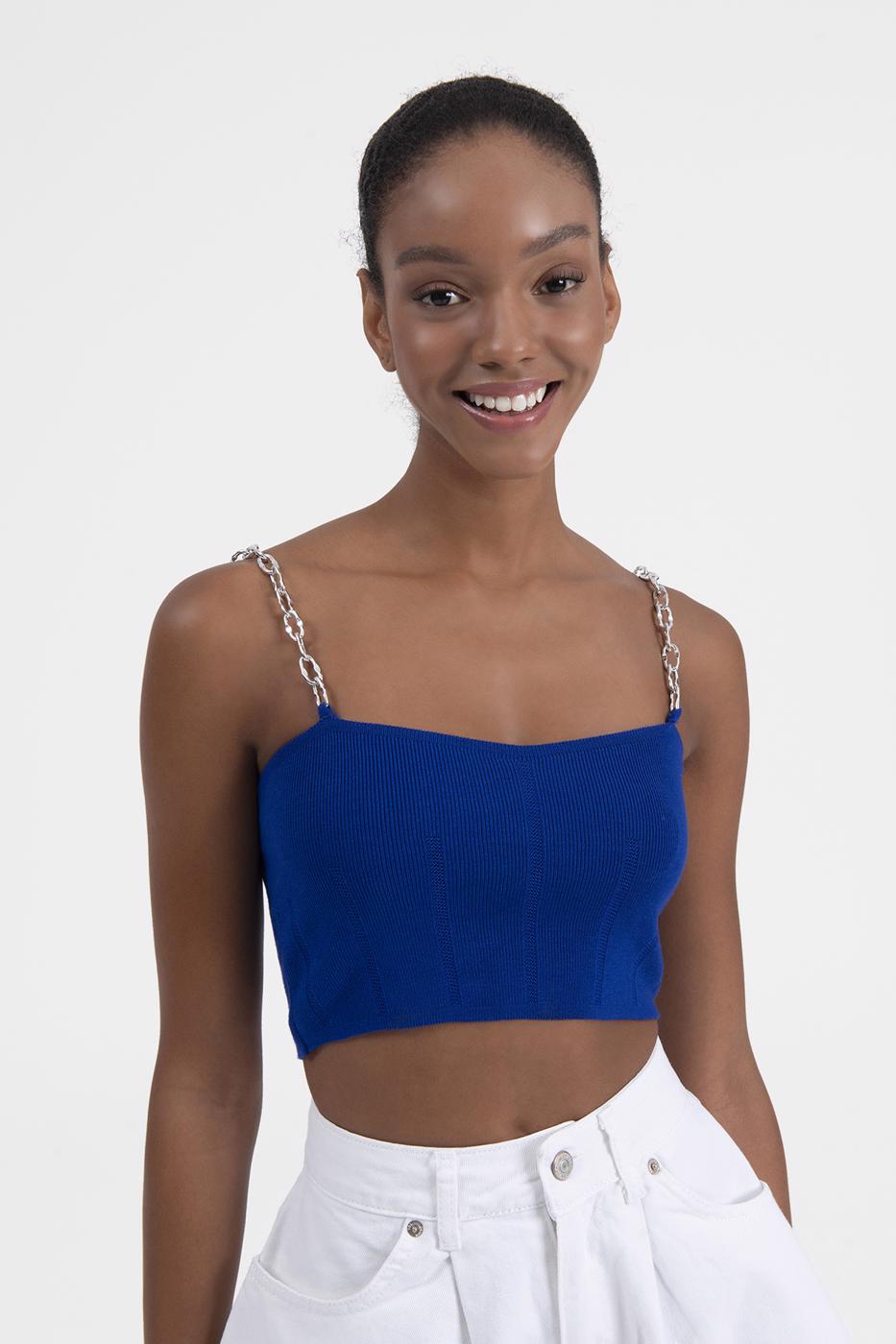 Bayan Sax Zincir Askılı Crop Body
