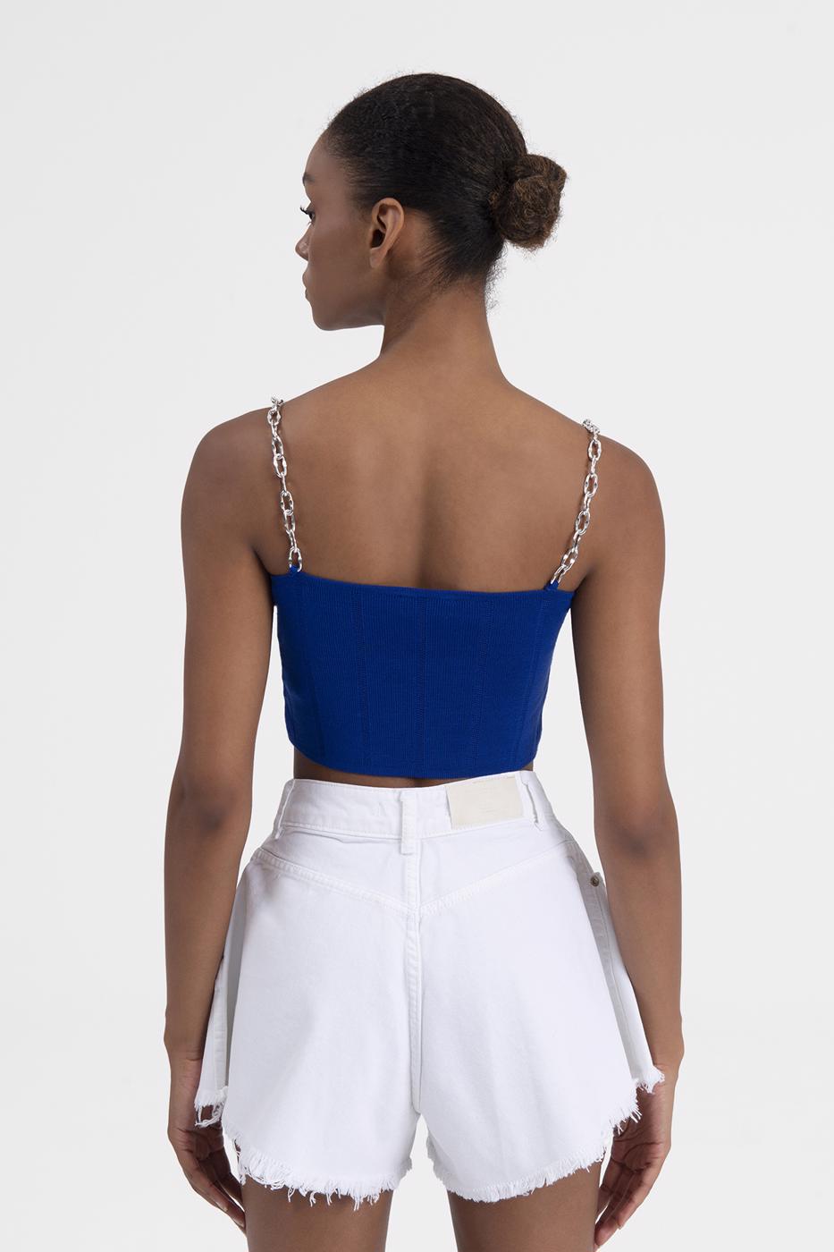 Bayan Sax Zincir Askılı Crop Body
