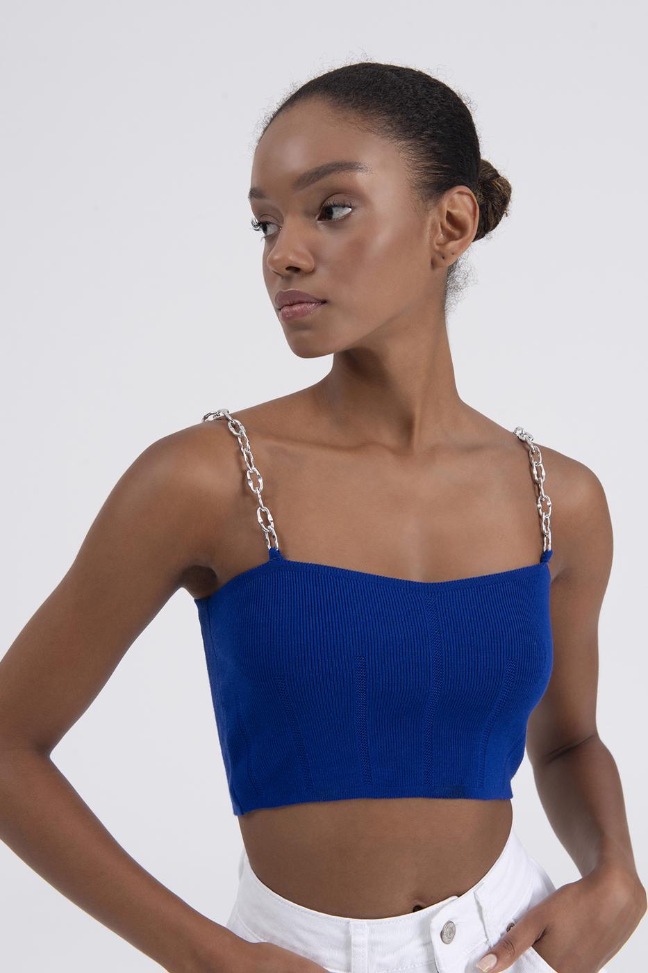 Bayan Sax Zincir Askılı Crop Body