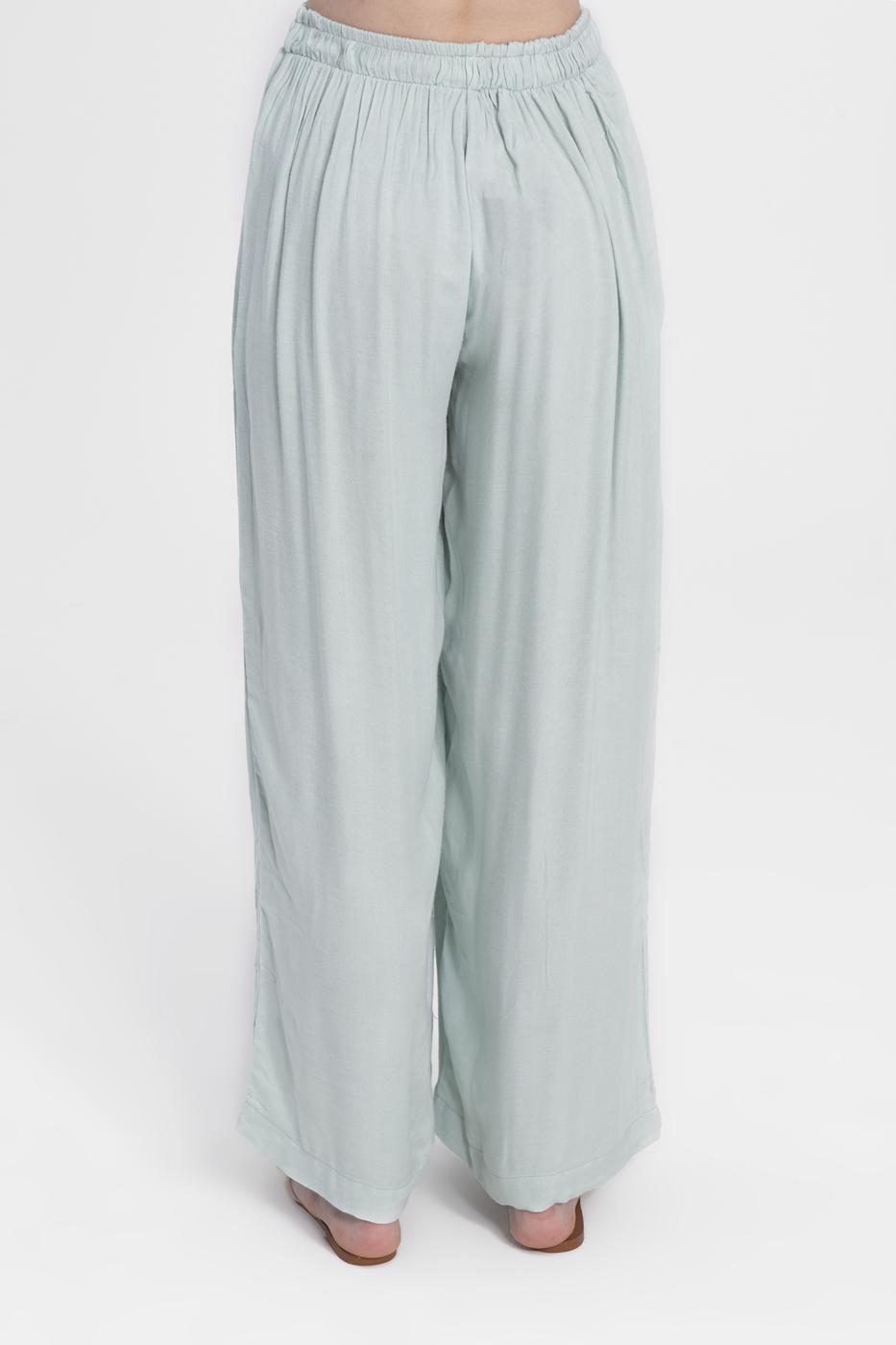 Bayan Yeşil Bol Pantolon