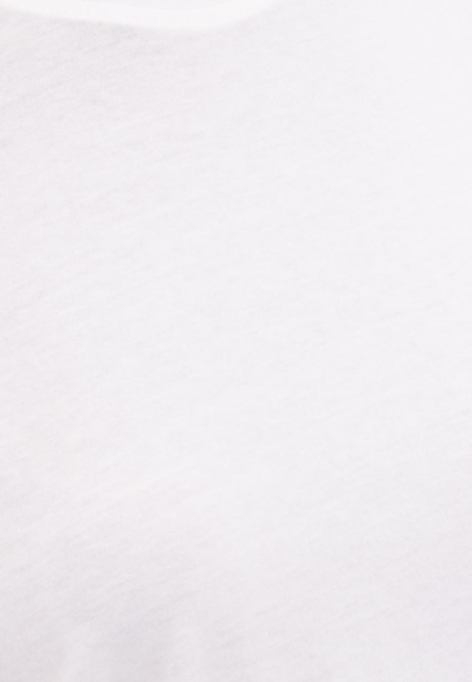 Bayan Ekru Düşük Omuzlu Basic Tshirt