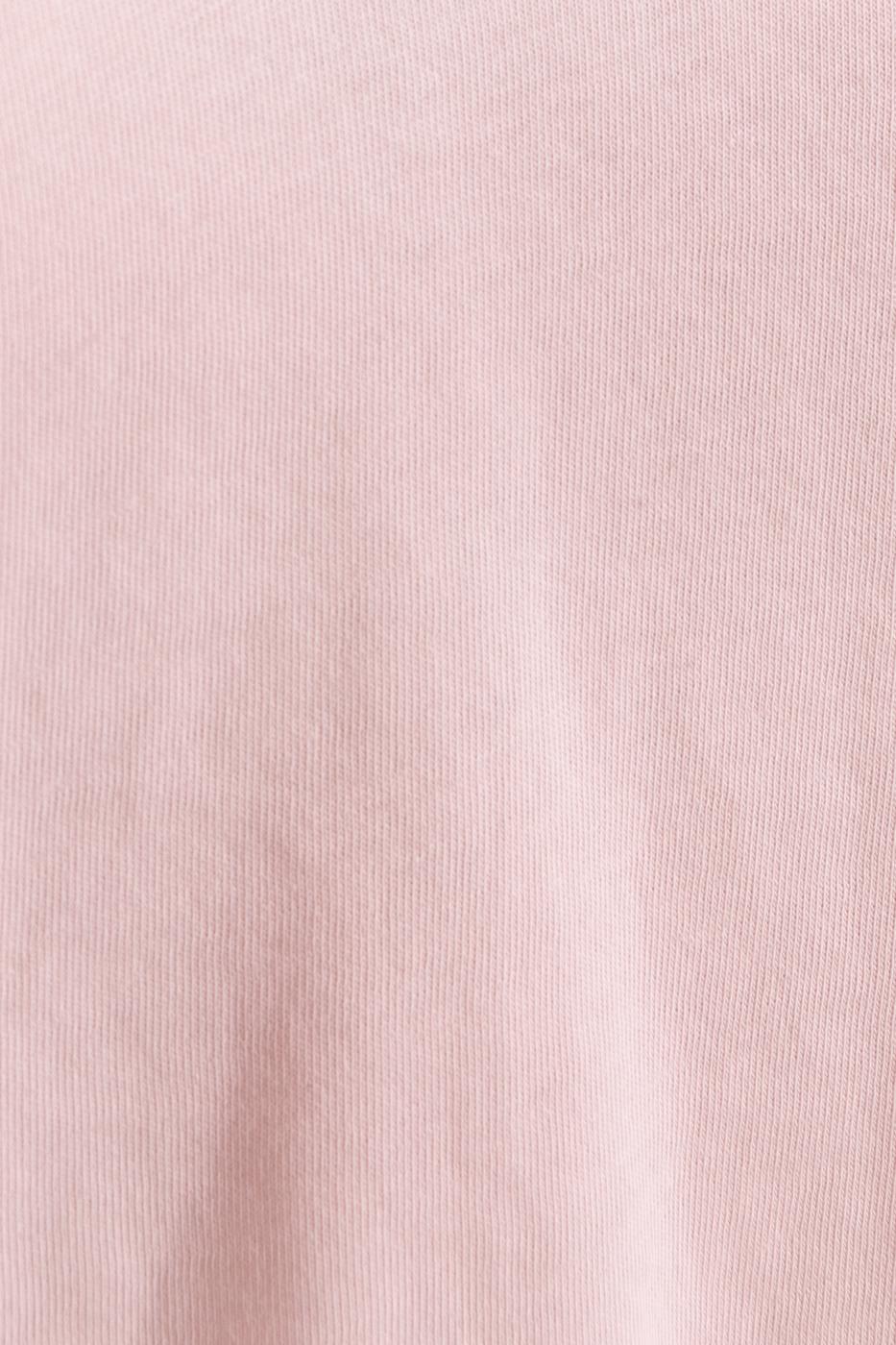 Bayan Pembe V Yaka Kısa Kollu Crop Tshirt