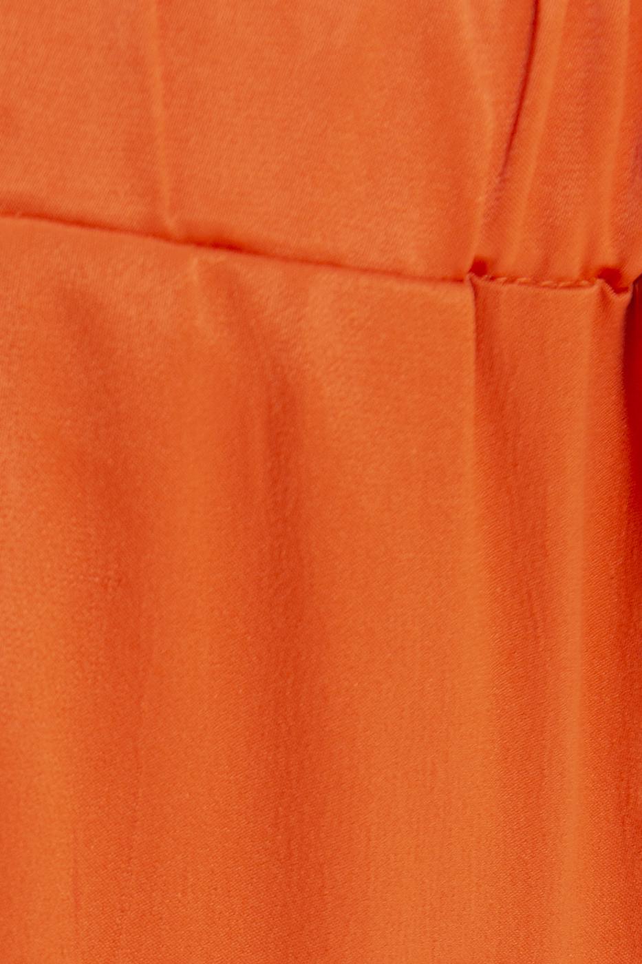 Bayan Oranj Saten Jogging Pantolon
