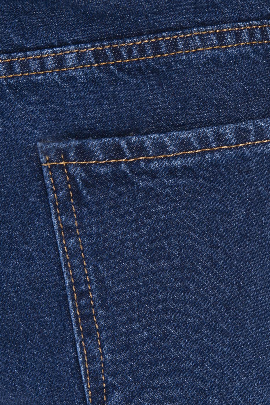 Bayan Lacivert Yüksek Bel Denim Pantolon