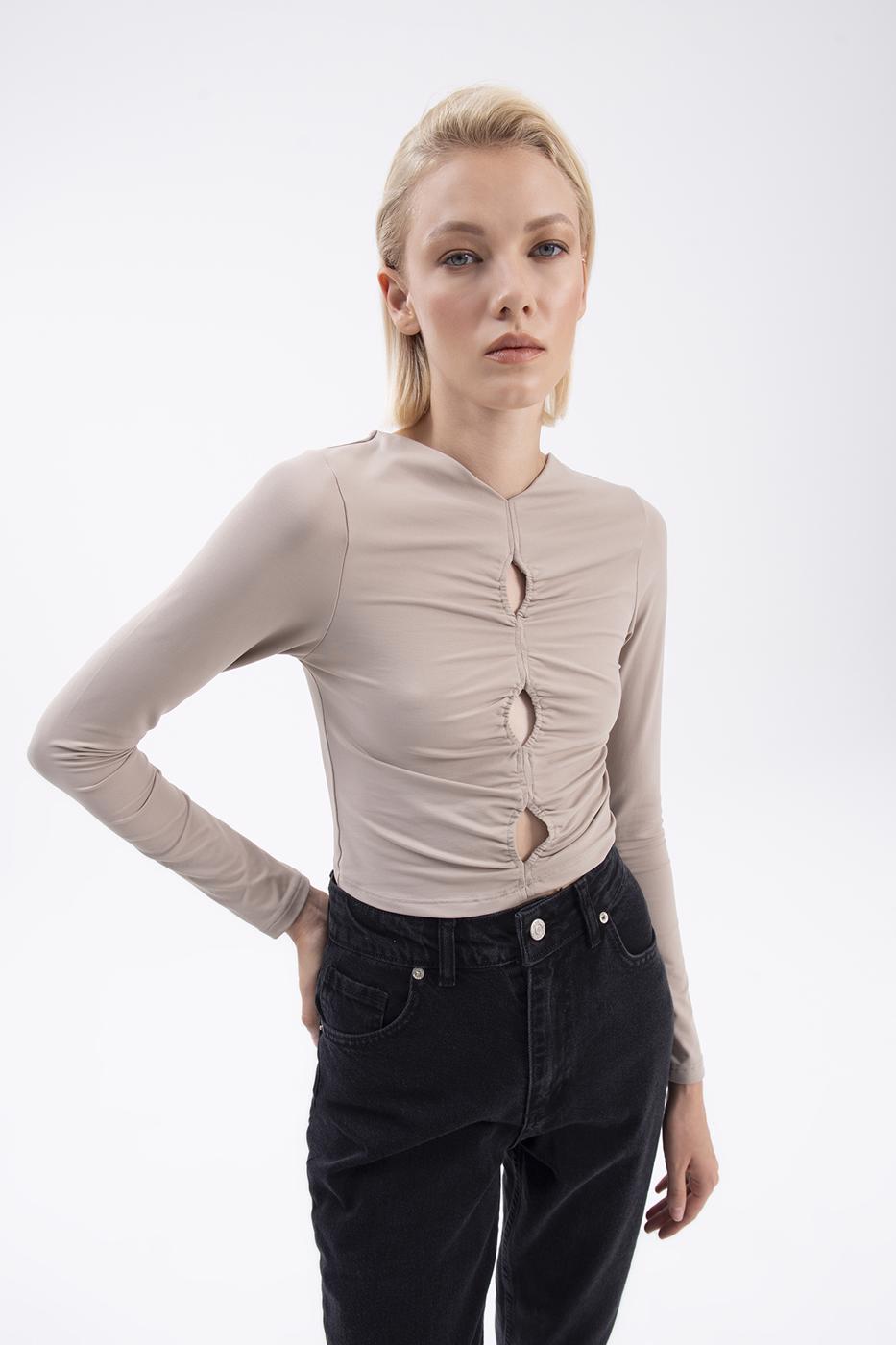 Bayan Vizon Pencere Detaylı Top
