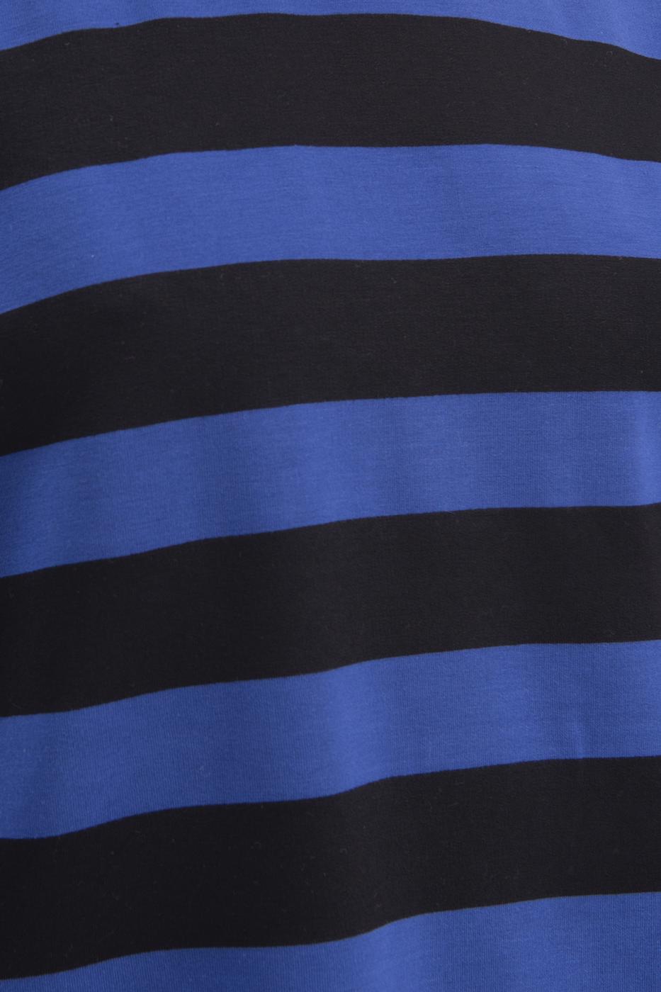 Bayan Sax Çizgili Basic Sweatshirt