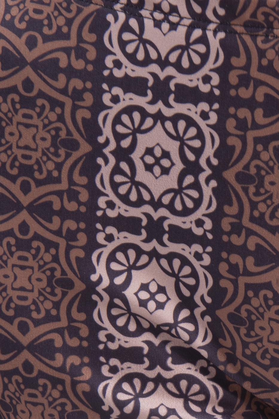 Bayan Siyah İspanyol Paça Desenli Pantolon