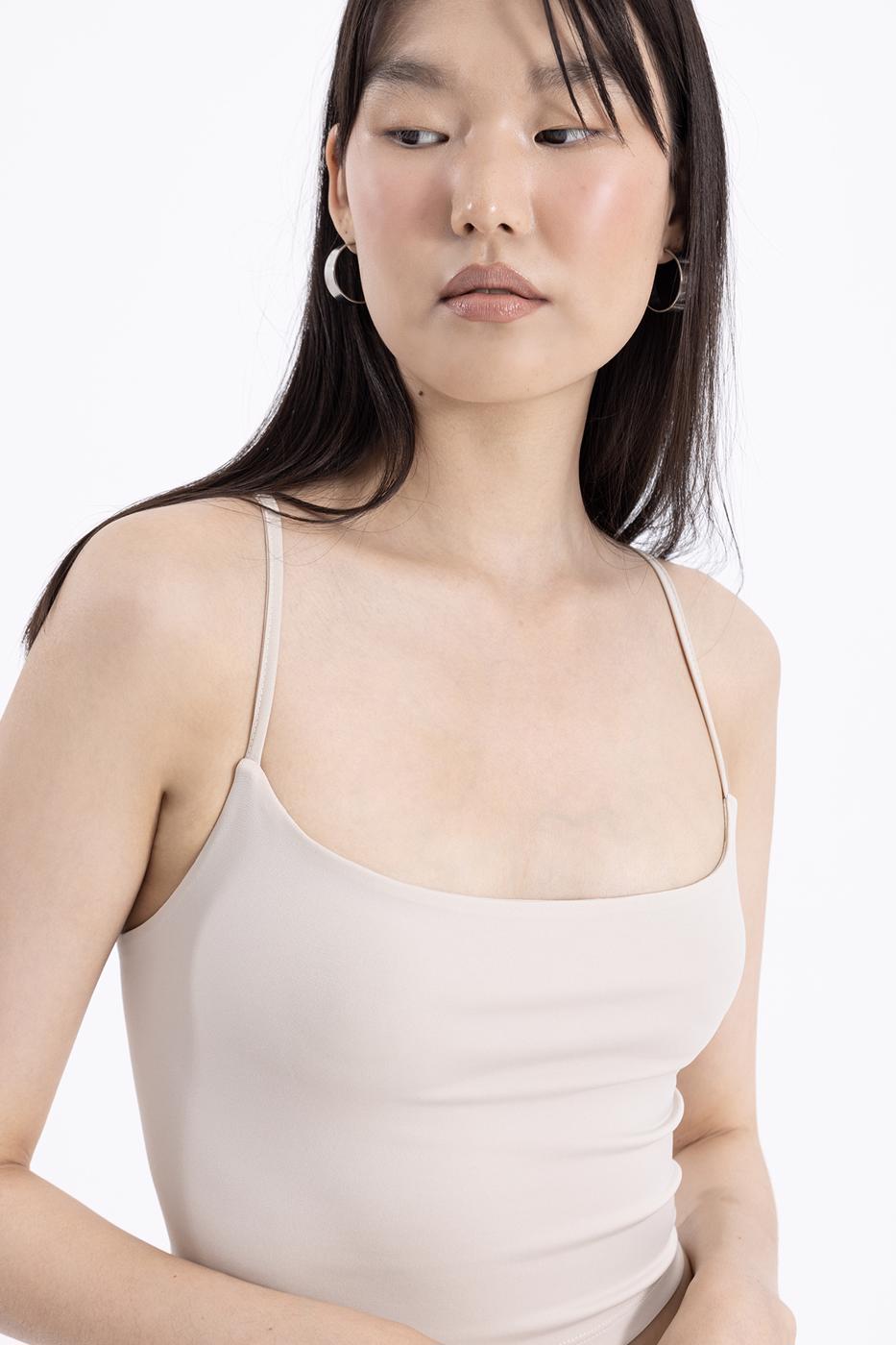Bayan Bej Sırt Bağlamalı Askılı Body