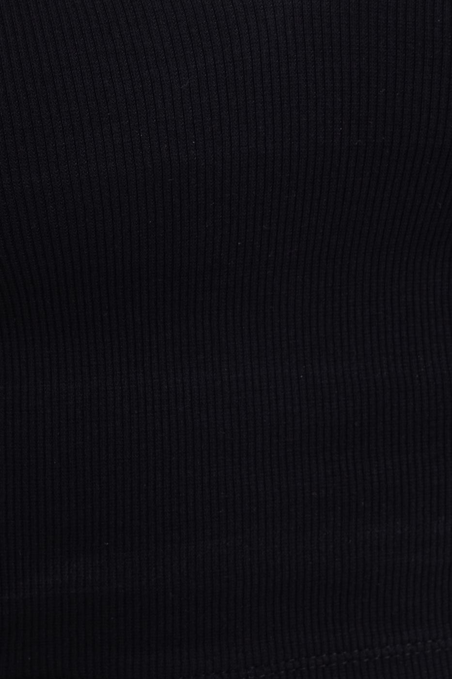 Bayan Siyah Straplez Crop Top