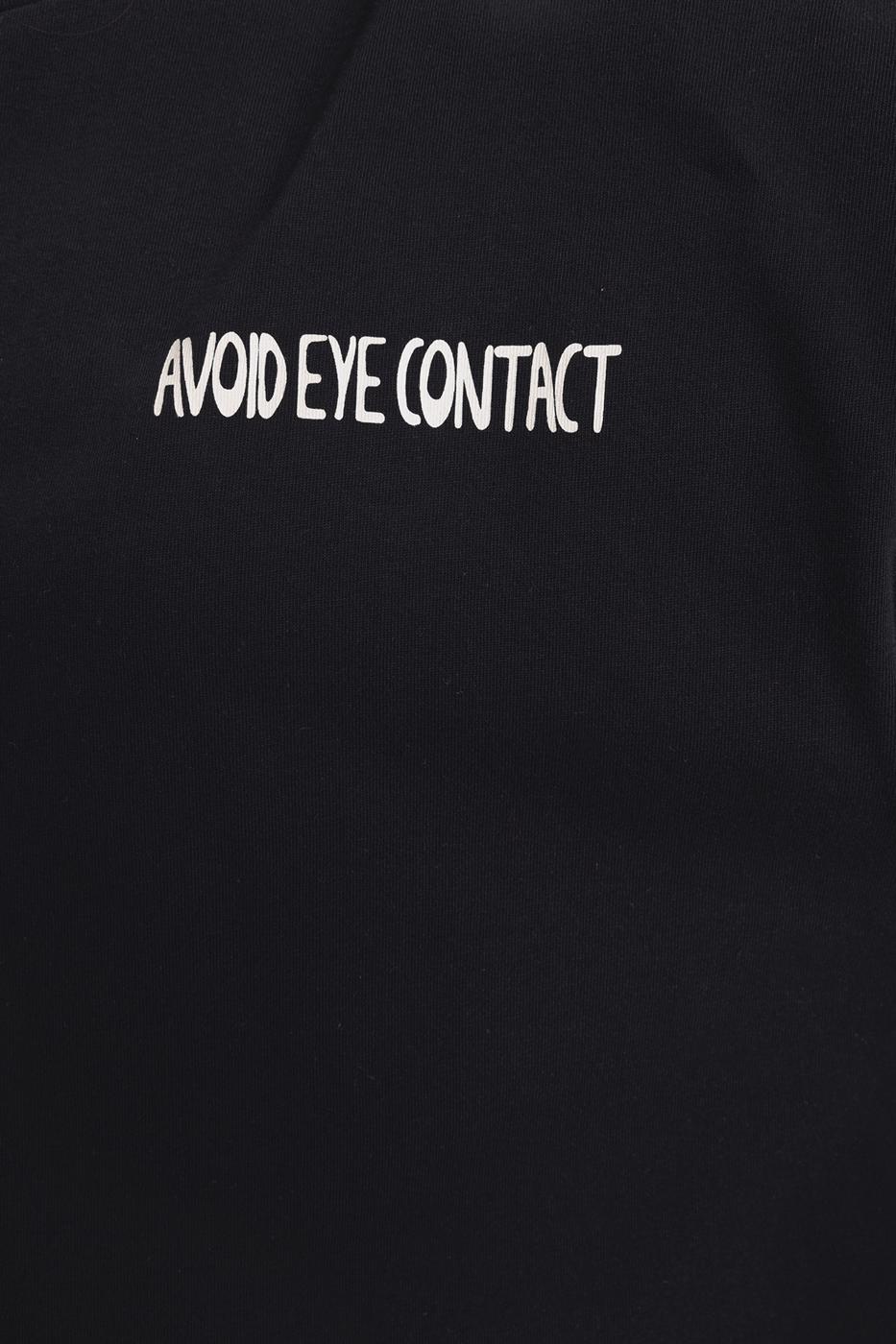 Bayan Siyah Oversize Baskılı Tshirt