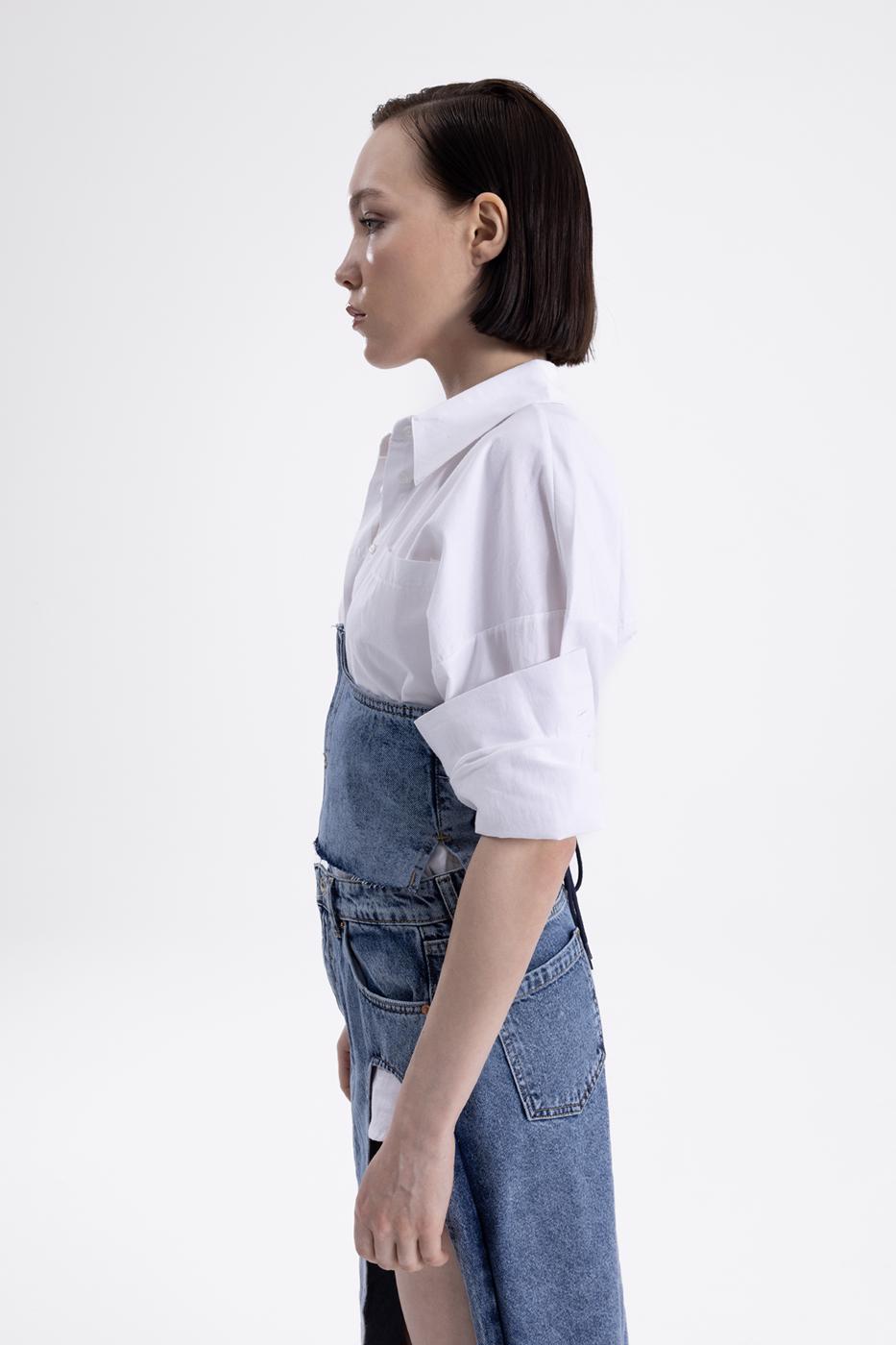 Bayan Mavi Denim Korse