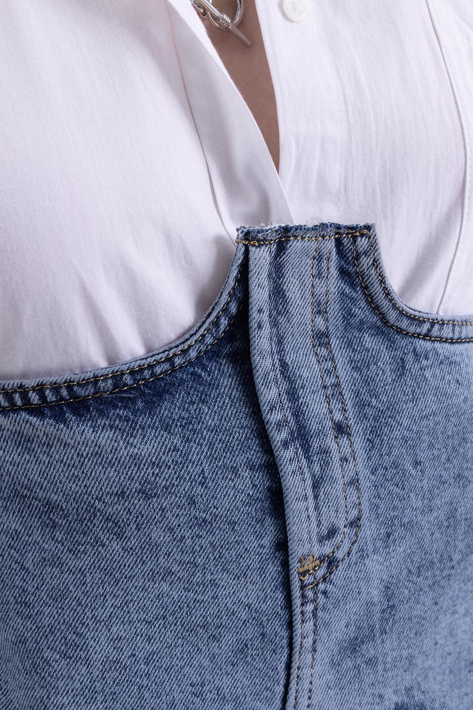 Bayan Mavi Denim Korse