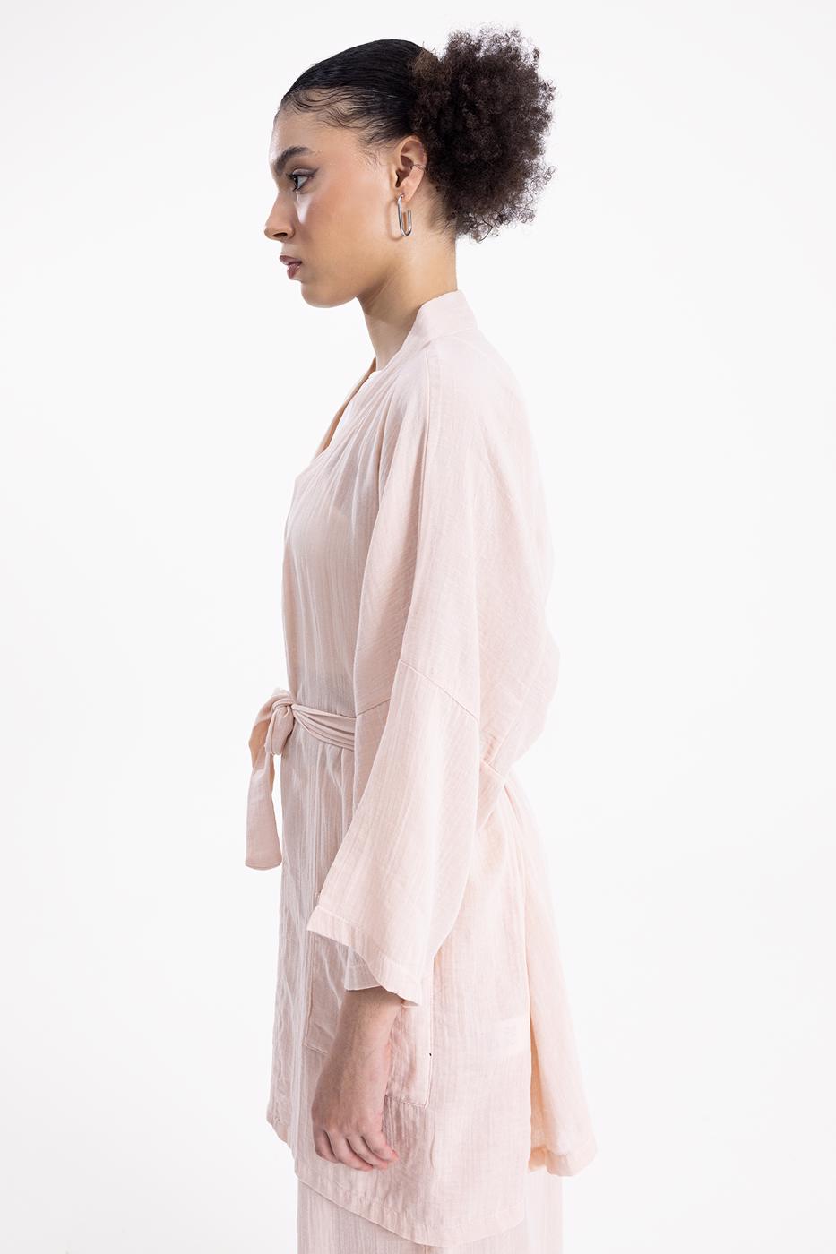Bayan Bej Kısa  Kimono
