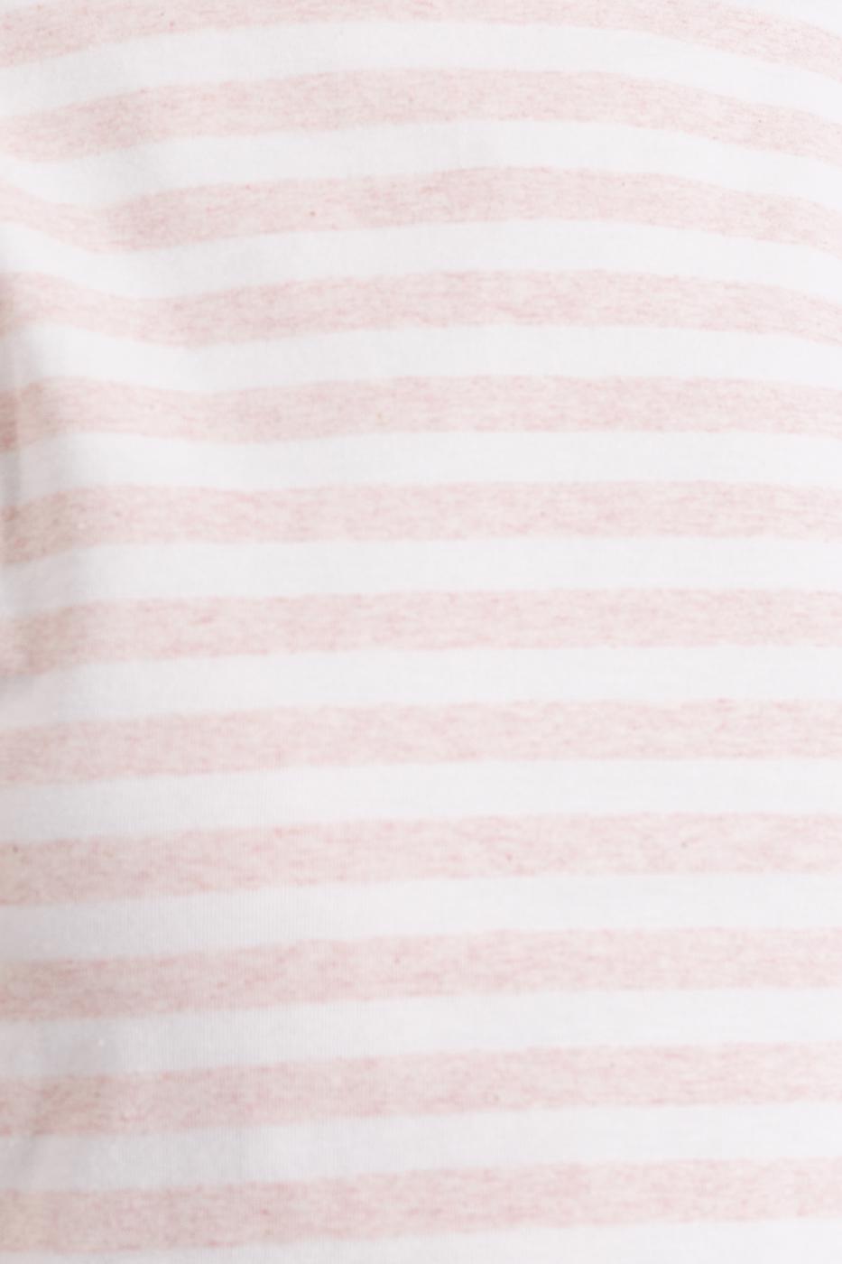 Bayan Pudra Çizgili Crop Top