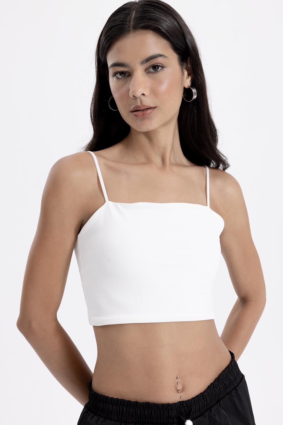 Bayan Beyaz Askılı Body