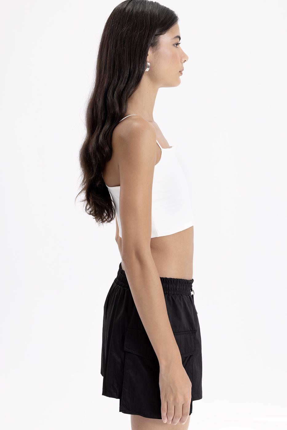Bayan Beyaz Askılı Body