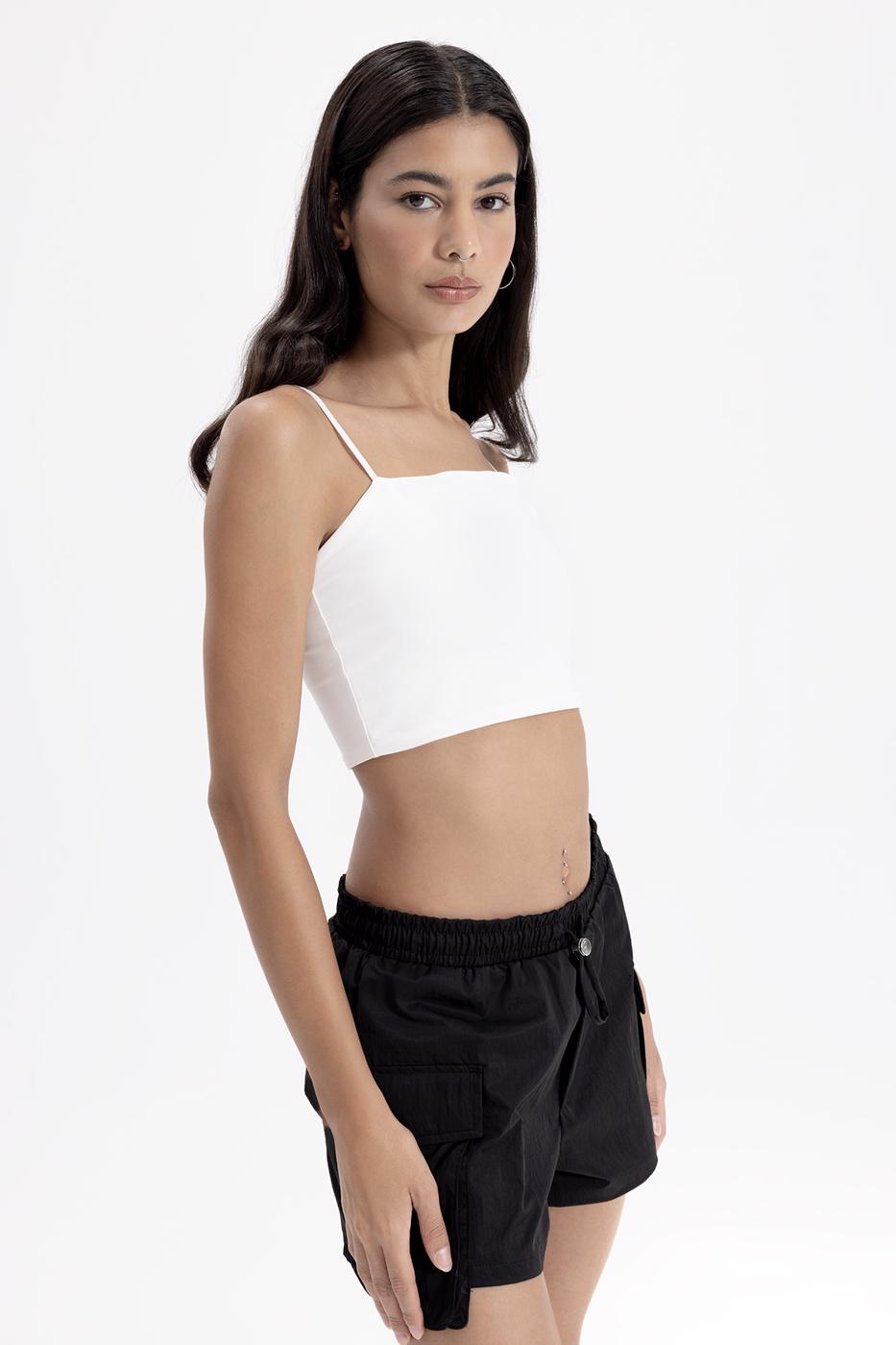 Bayan Beyaz Askılı Body