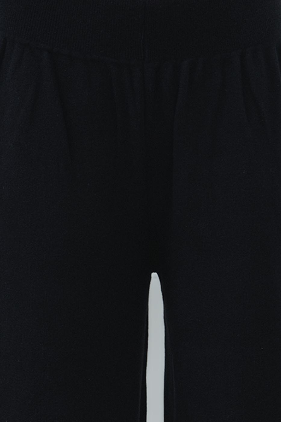 Bayan Siyah Bol Paça Triko Pantolon