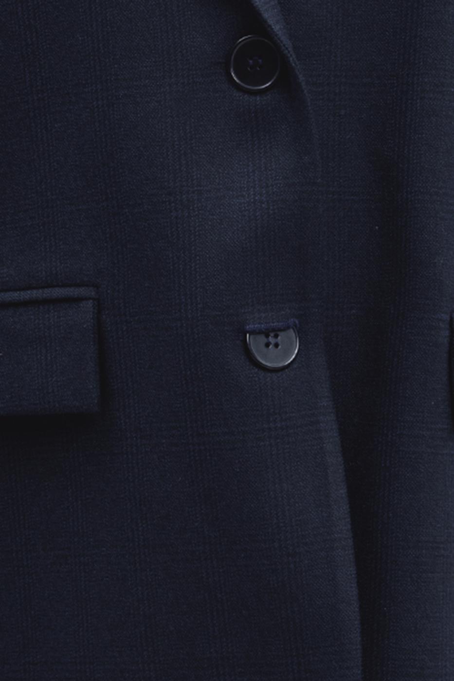 Bayan Lacivert Düşük Omuzlu Blazer Ceket