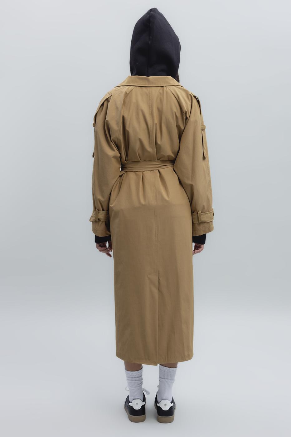 Bayan Taba Oversize Uzun Trençkot