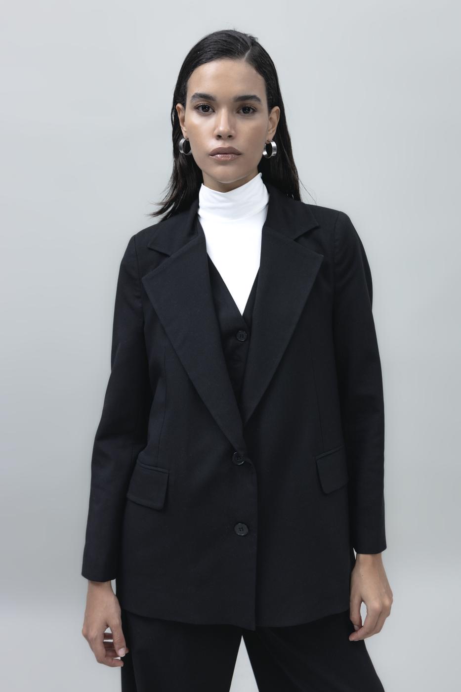 Bayan Siyah Blazer Ceket