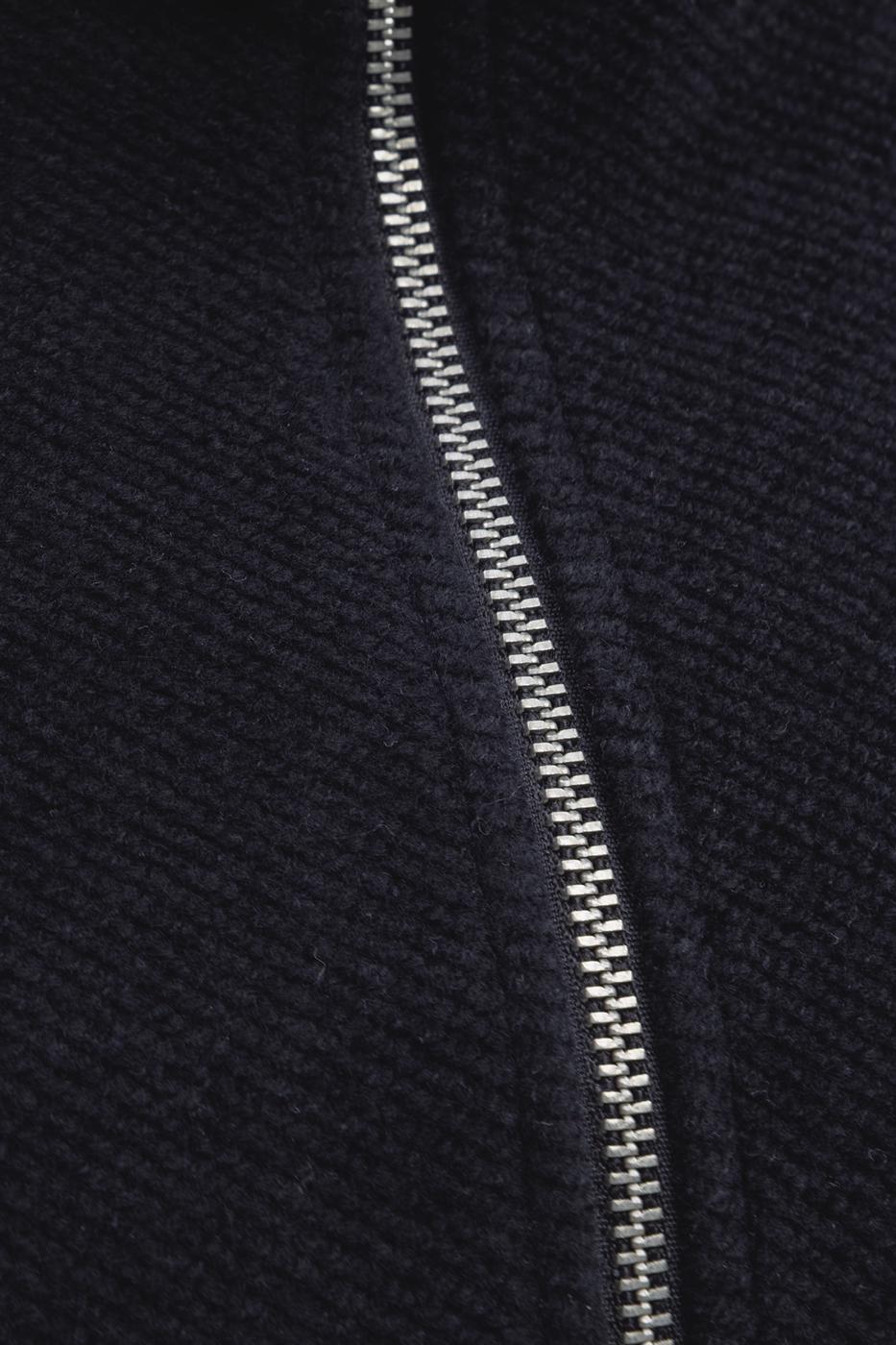 Bayan Siyah Crop Dik Yaka Sweatshirt