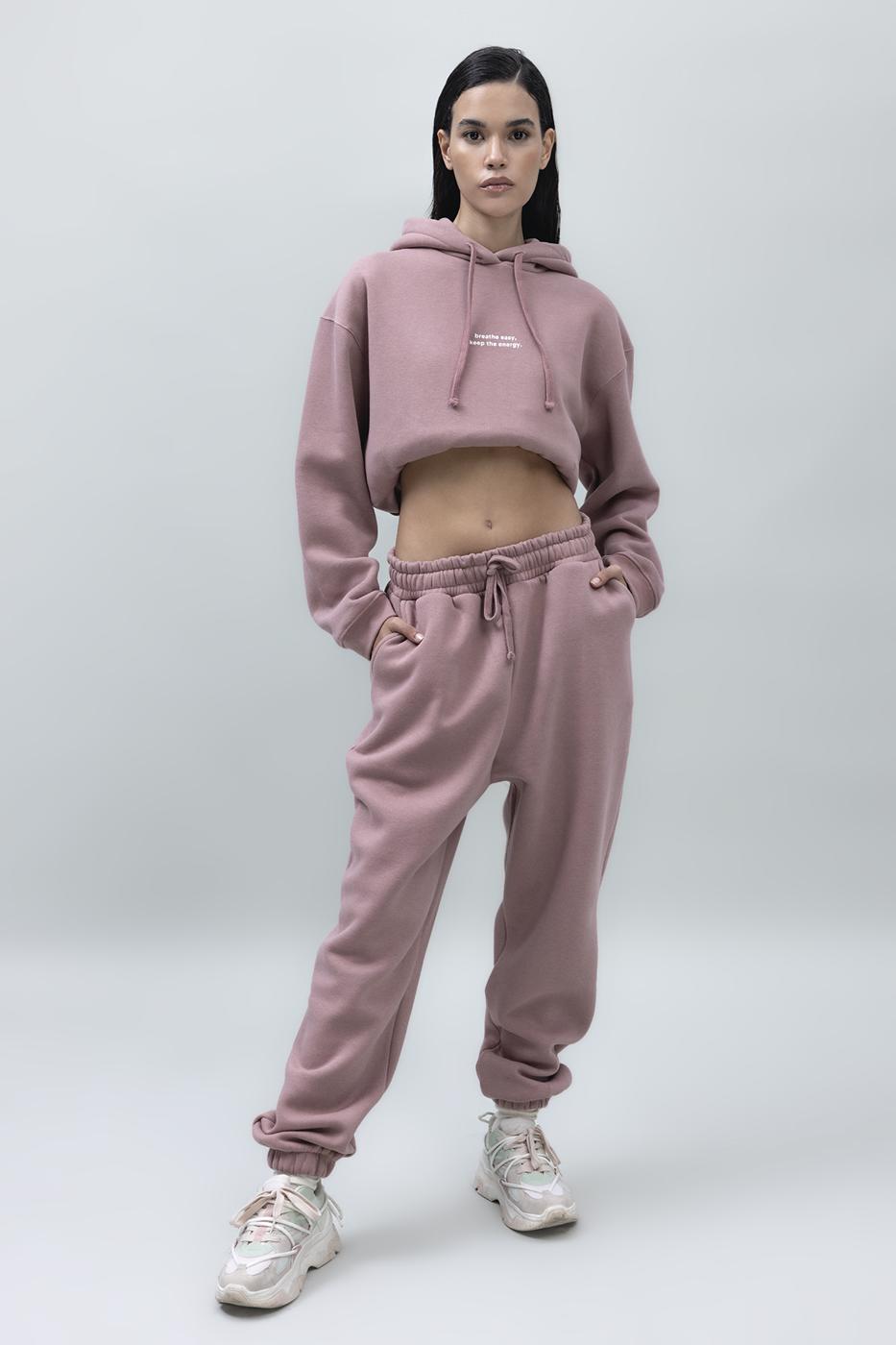 Bayan Pudra Şardonlu Jogger Pantolon