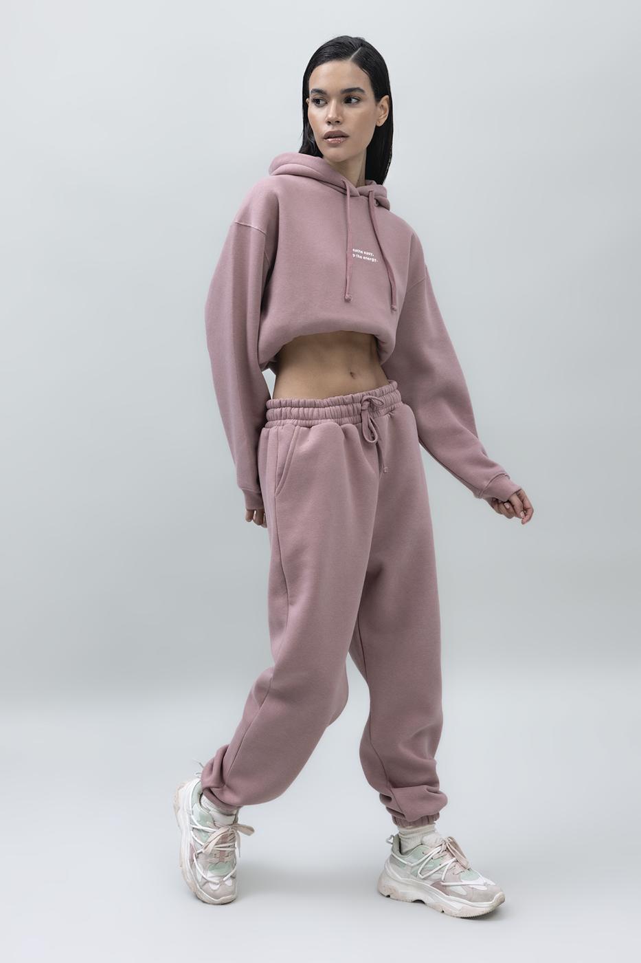 Bayan Pudra Şardonlu Jogger Pantolon