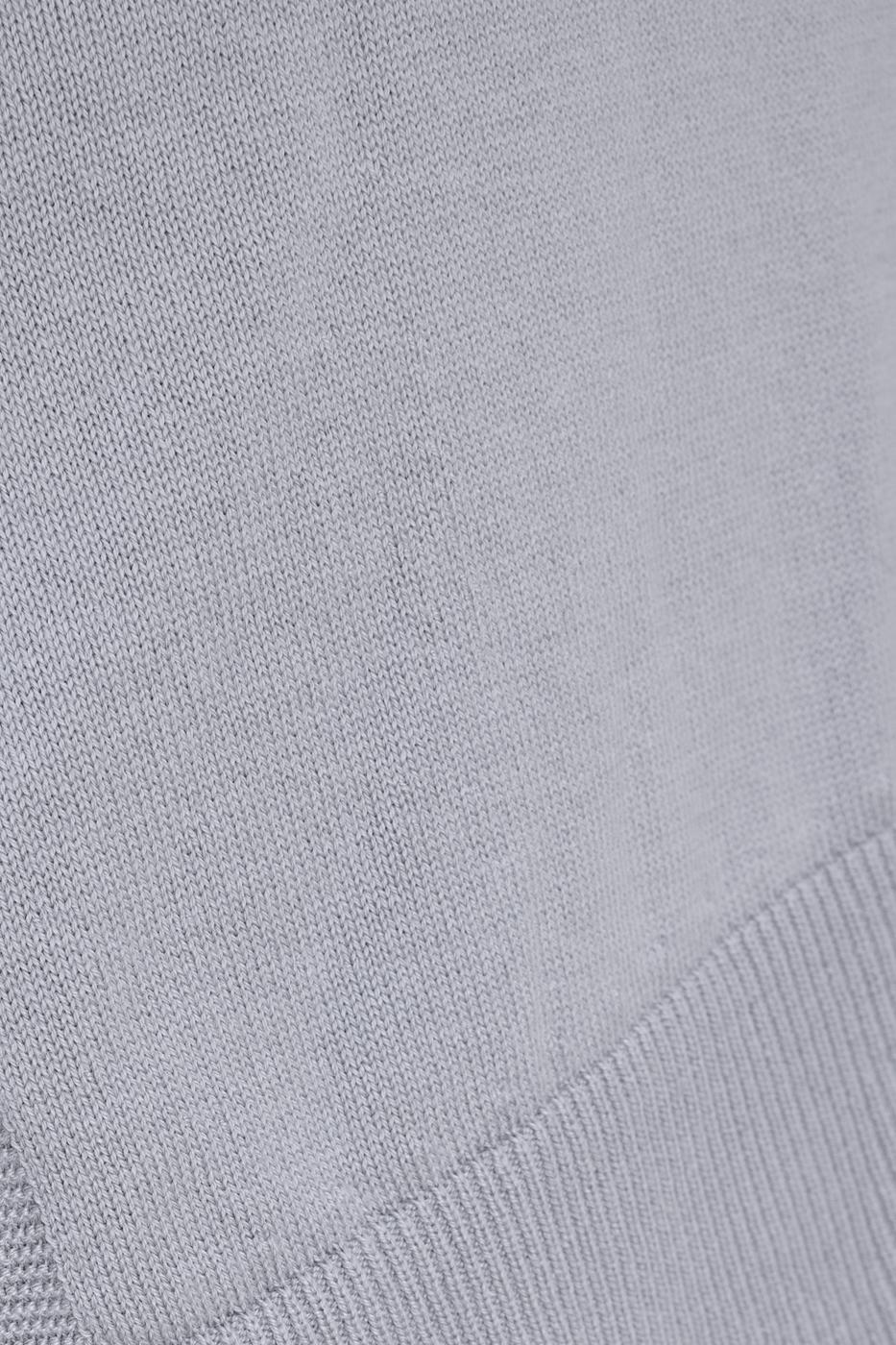 Bayan Gri Yırtmaç Detaylı Oversize Kazak