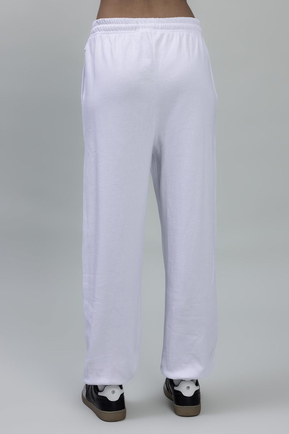 Bayan Beyaz Basıc Jogger Pantolon