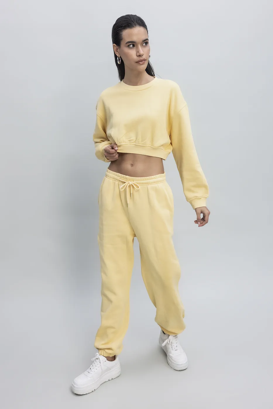Bayan Sarı Basıc Jogger Pantolon