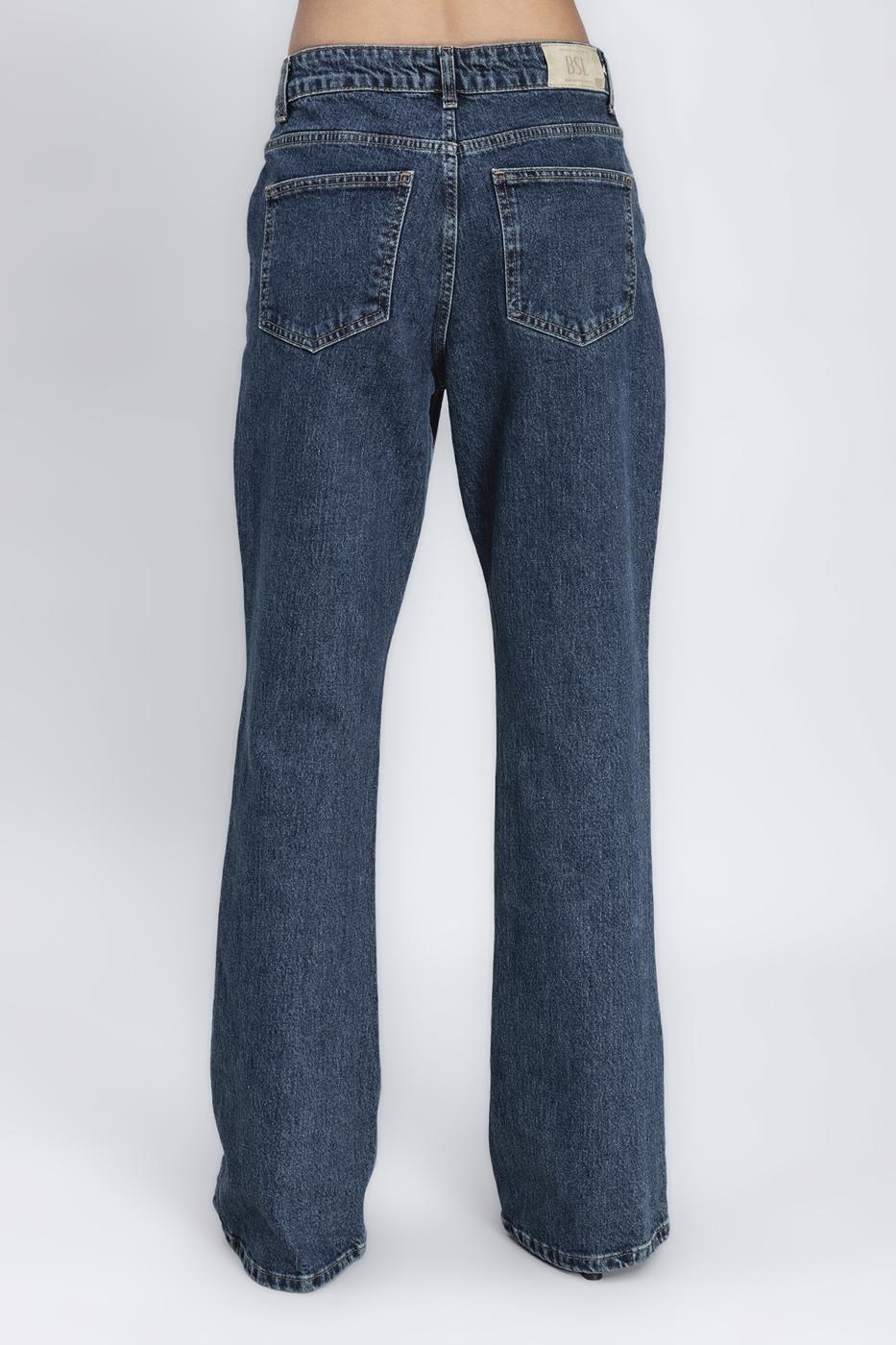 Bayan Lacivert İspanyol Paça Denim Pantolon