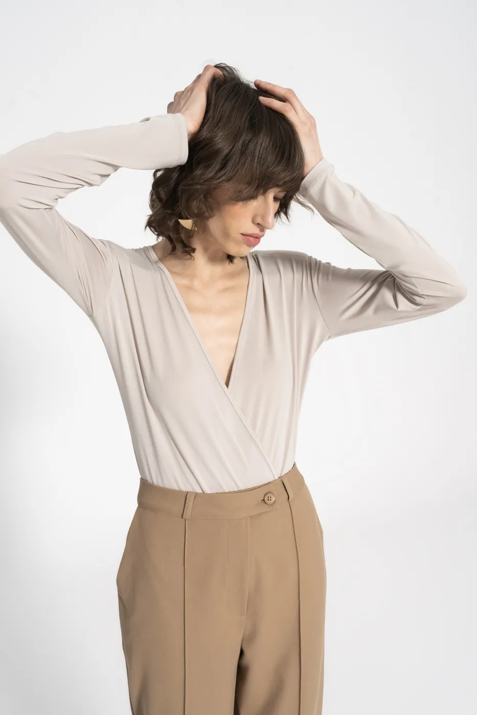 Bayan Taş Kruvaze Bodysuit