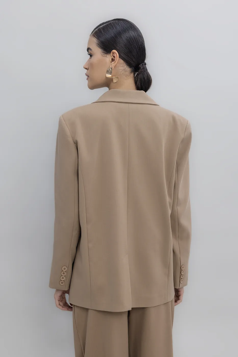 Bayan Kahverengi Blazer Ceket