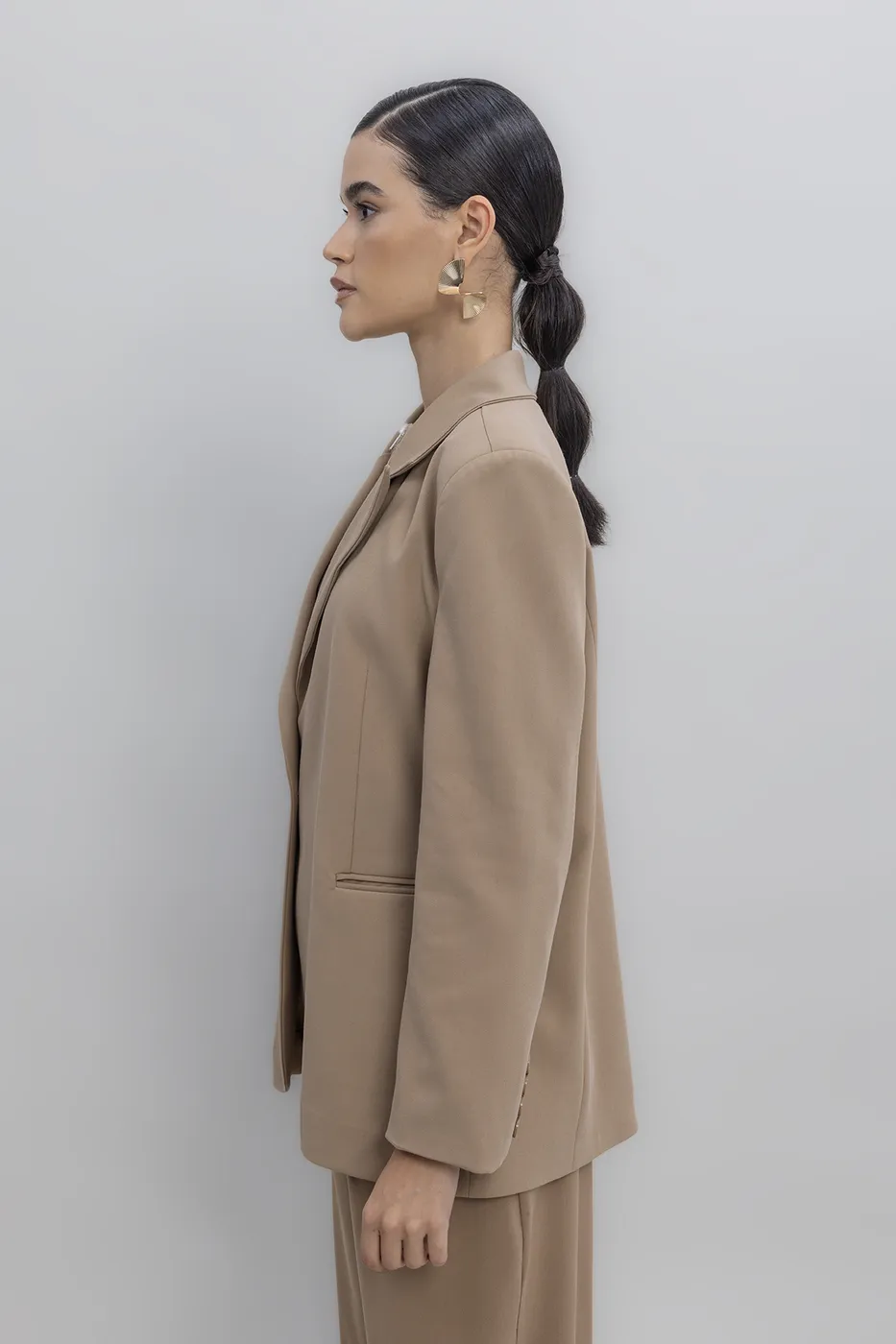 Bayan Kahverengi Blazer Ceket