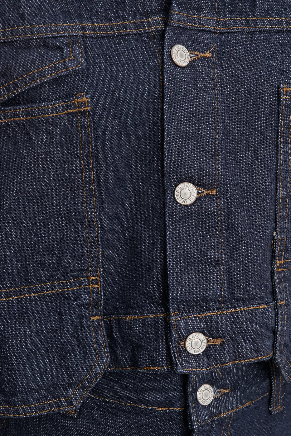 Bayan Lacivert Cep Detaylı Crop Denim Mont