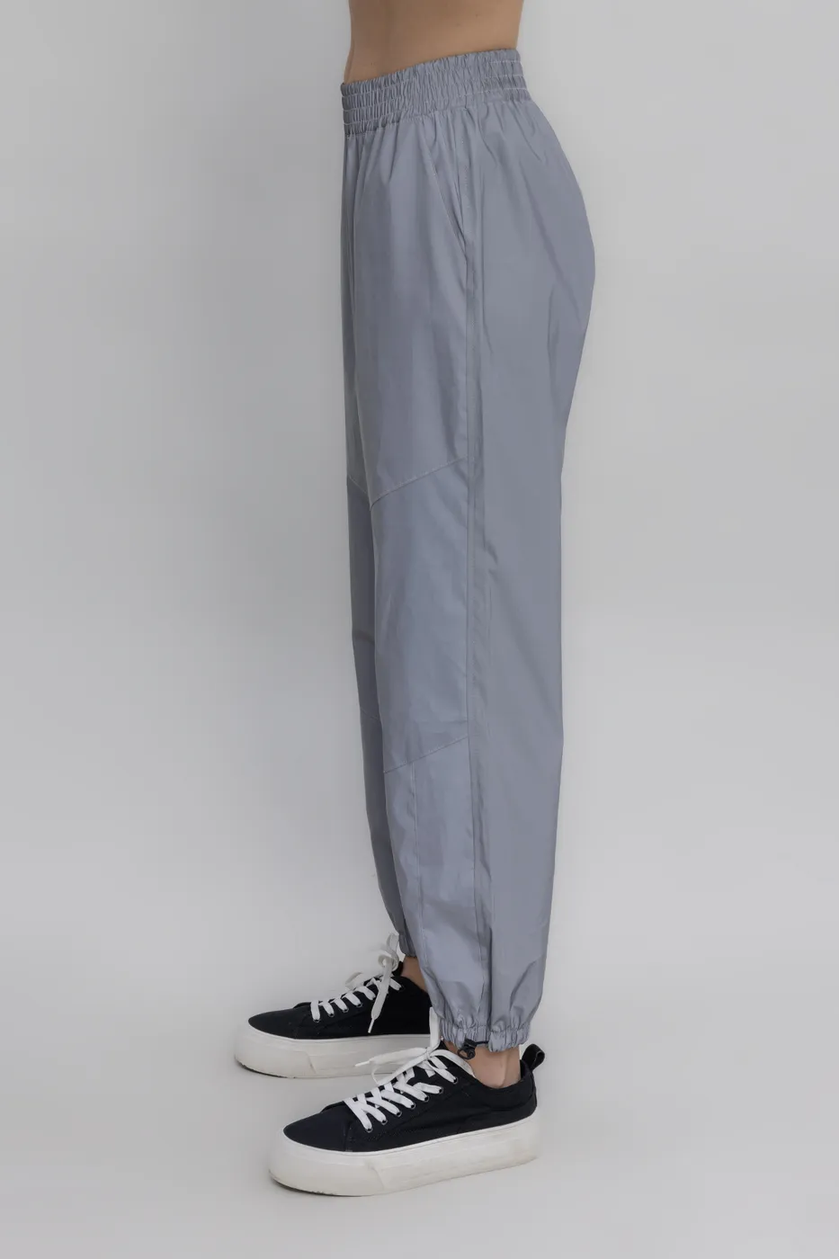 Bayan Gri Reflektörlü Jogger Pantolon