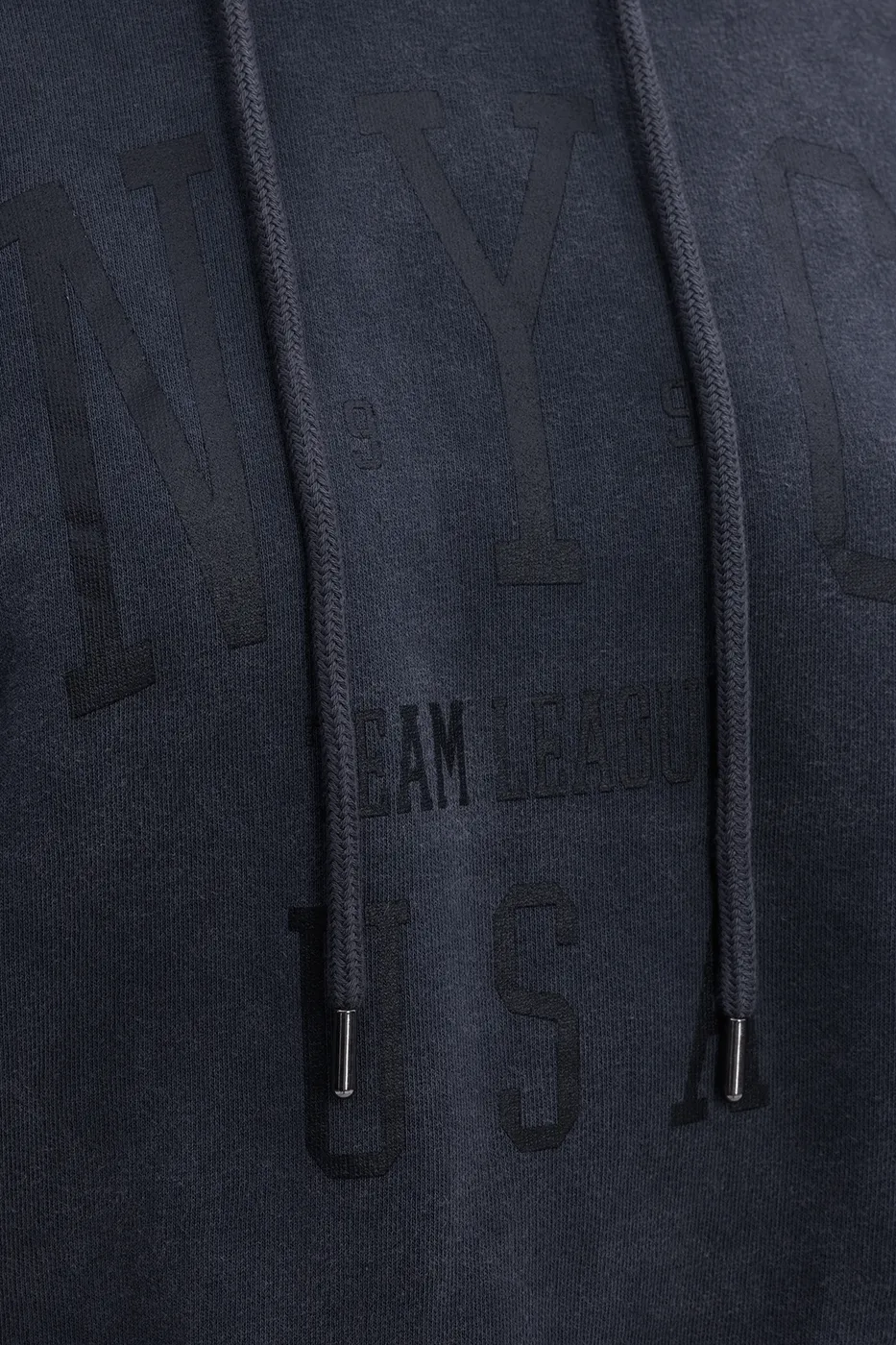 Bayan Antrasit Kapüşon Baskı Detaylı Şardonlu Sweatshirt