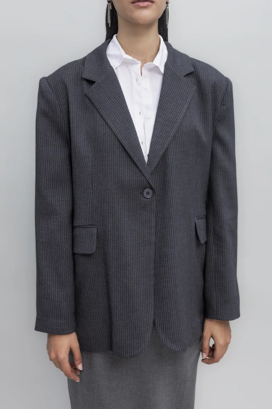 Bayan Gri Blazer Ceket