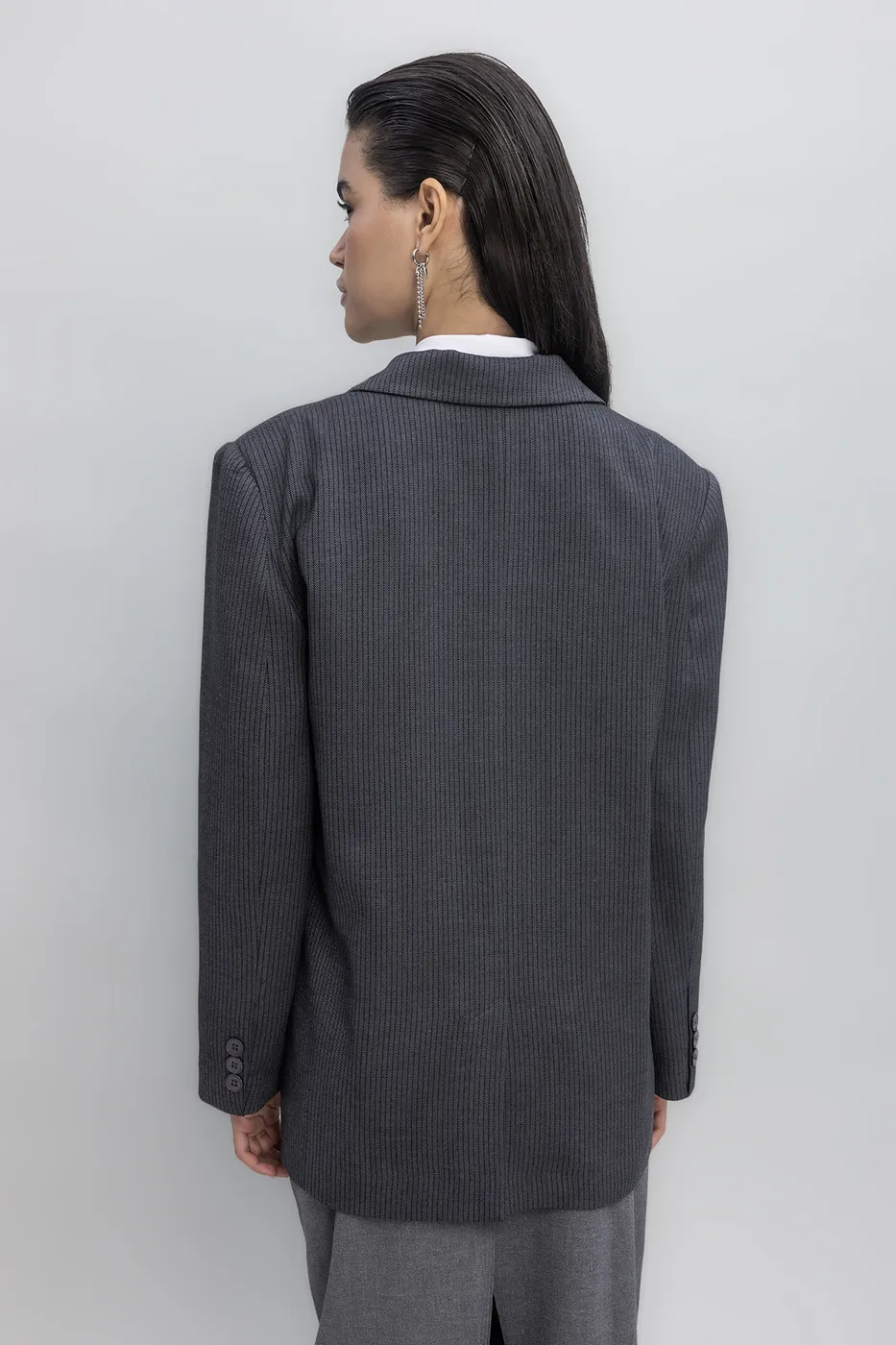 Bayan Gri Blazer Ceket