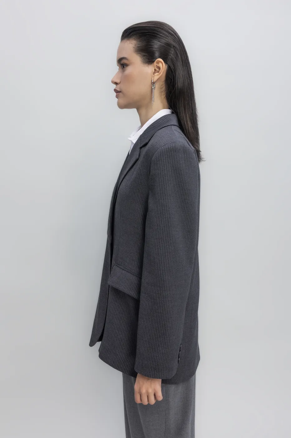 Bayan Gri Blazer Ceket