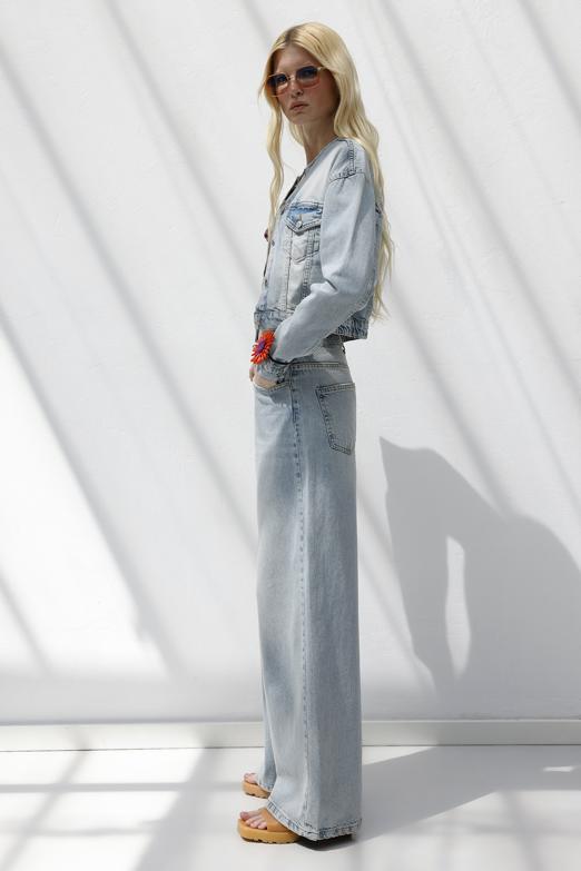 Palazzo Denim Pantolon