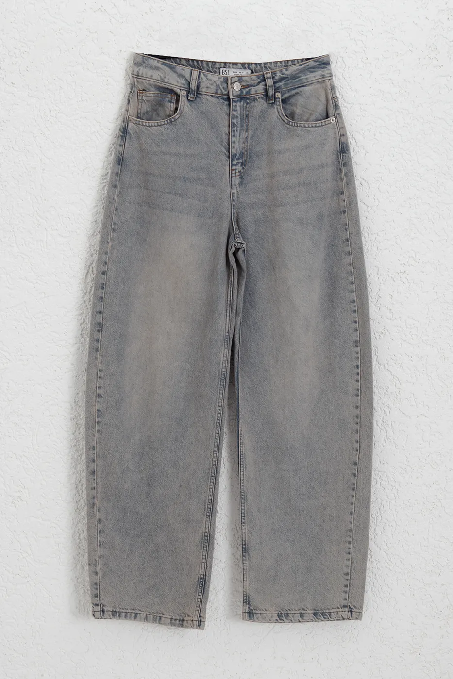 Bayan Mavi Balon Baggy Denim Pantolon